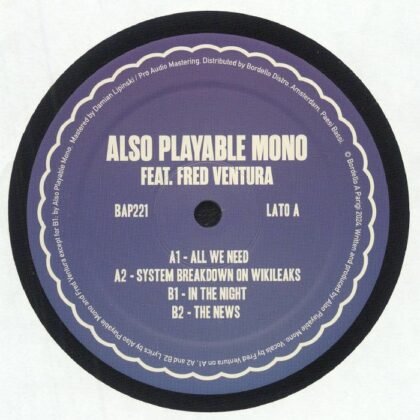 Also Playable Mono Feat. Fred Ventura – All We Need