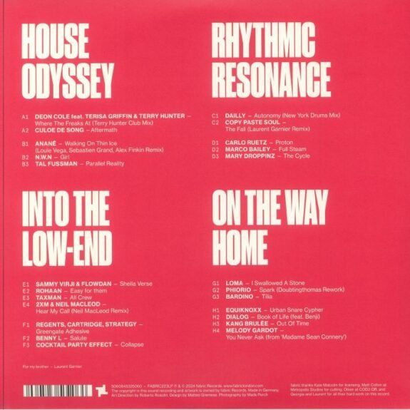 Laurent Garnier ‎– Fabric Presents Laurent Garnier